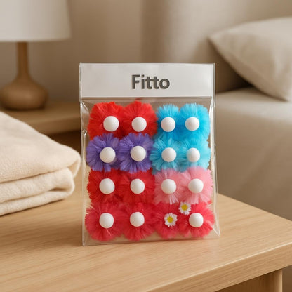 Soft Nylon Plastic Hair Band, Pack of 16, Assorted Colors