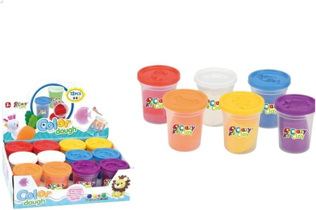 96 Pieces 12 Pieces Clay Dough Pack- Colorful Play Clays For Kids' Art and Craft Projects with Moulds