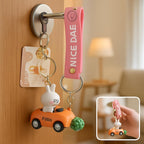 144 Pieces Cute Orange Animal Car Keychains