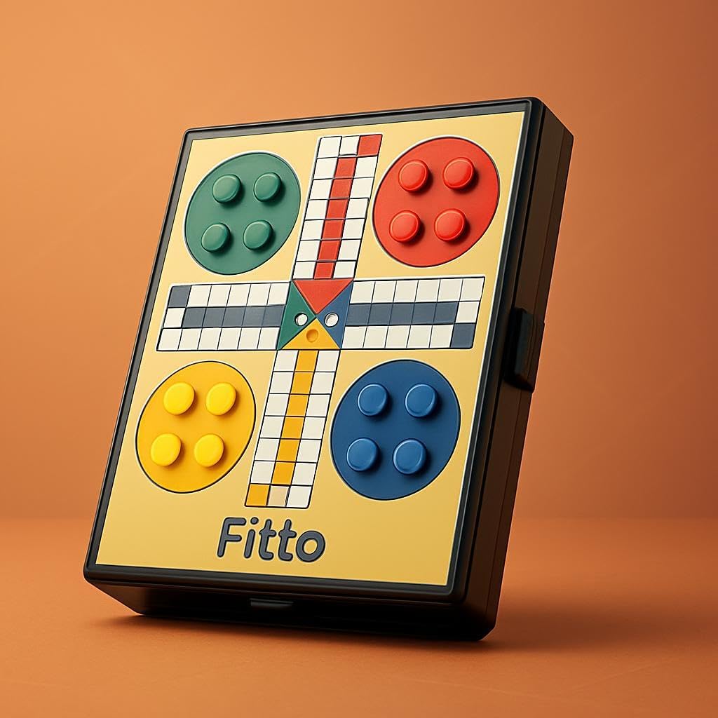 96 Pieces Portable Ludo Travel Game Boards (Compact Family & Road Trip Game for Picnics – Outings – and All Ages)