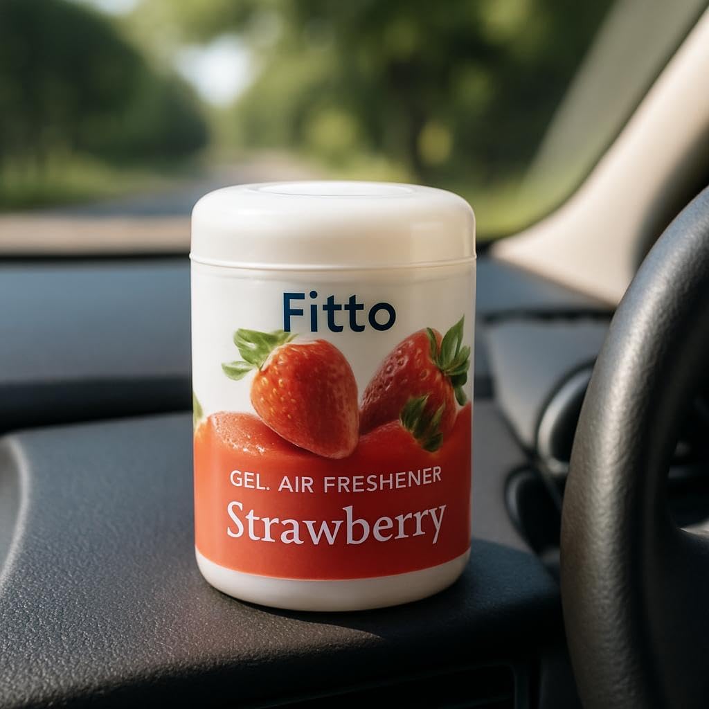 120 Pieces Solid Car Air Freshener Gel Strawberry Scents (Long Lasting Gel Odor Eliminator for Car Interior and Dashboard – 200gms)