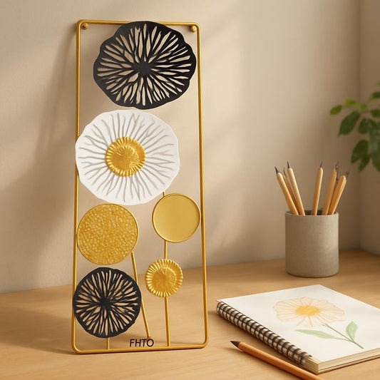 Striking Metal Wall Art Panel 60x22cm - Contemporary Decorative Accent