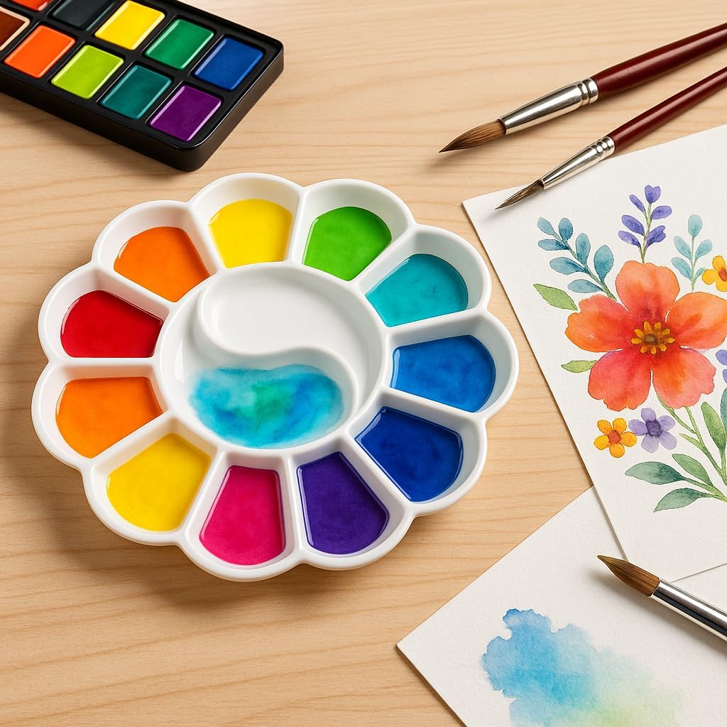240 Pieces Painting Plates (145mm x 145mm White – 1 PC – Ideal for Art Projects and Crafts)