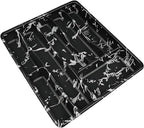 96 Pieces Black Kitchen Drawer Organizer - Adjustable Expandable Cutlery Trays (Non-Slip Design – Perfect for Silverware – Utensils – and Kitchen Tools - Premium Plastic – 7 Compartments)