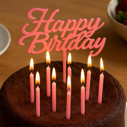 Red Party Candle for Birthday Tabletop Decor, Birthday Candle & Party Accessory