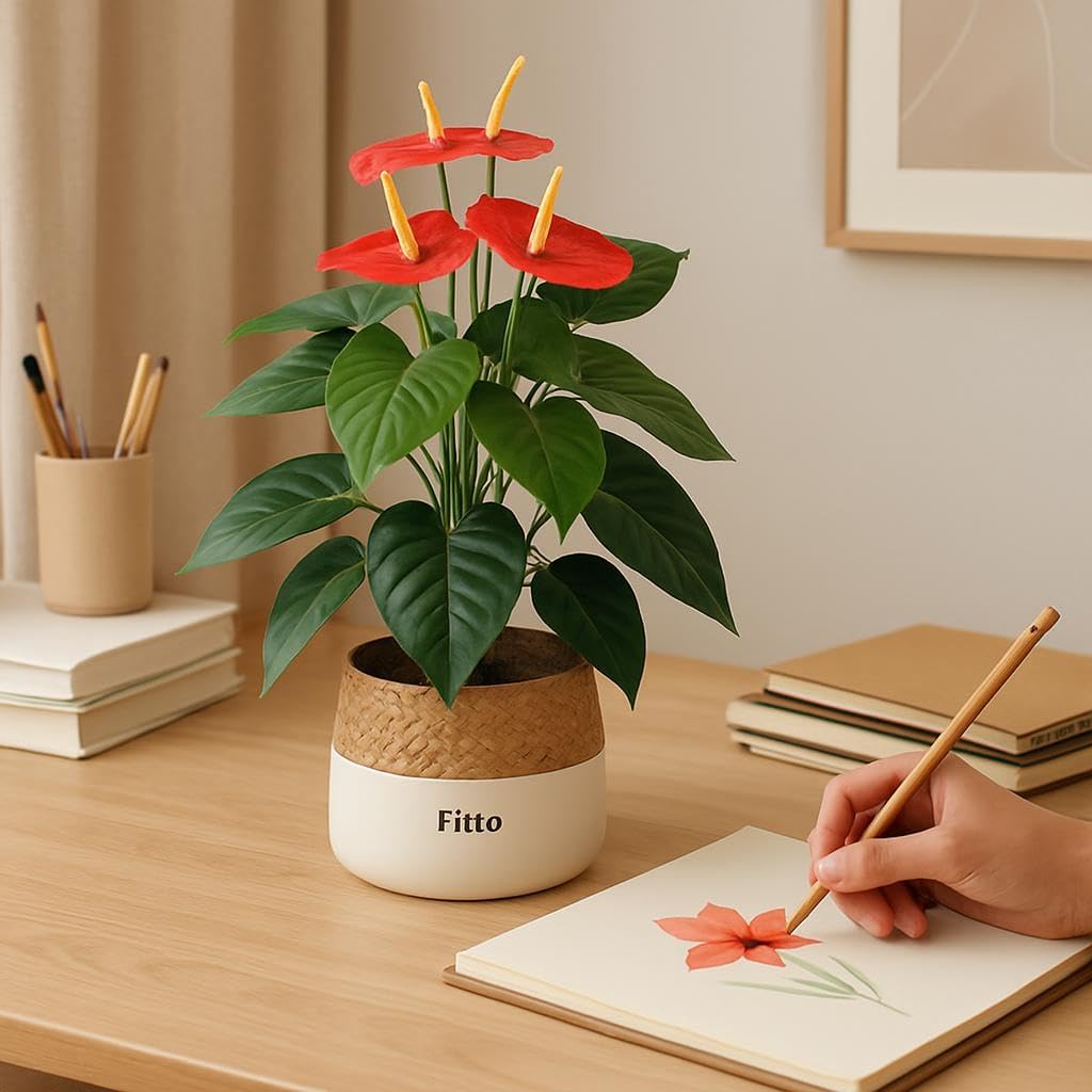 72 Pieces Stylish Artificial Plant in Ornamental Pots (76x39x21cm for Home & Office Decor)