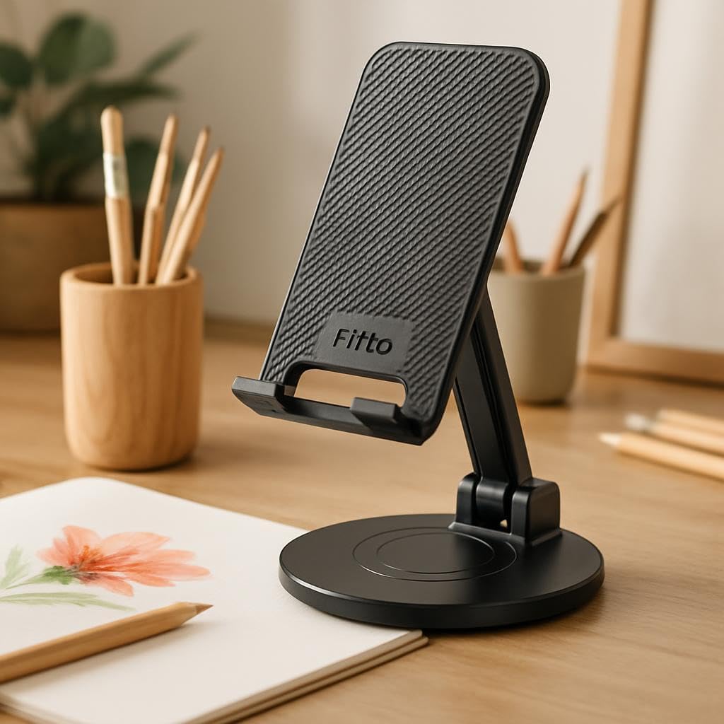 144 Pieces Foldable Cell Phone Stands For Desk 360-Degree Rotating Holder Universal Mobile Stand