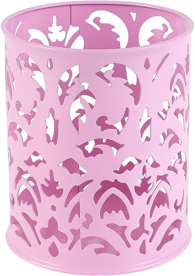 Blue Round Pen Holder 8x9cm – Desk Organizer & Stationery Holder