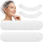 120 Pieces 100PCS Disposable Shower Caps (Larger & Thicker Waterproof Elastic Hair Bath Cap – Premium Quality for Spa – Salon – Home Use – Travel – Protects Hair from Water & Moisture)