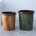 120 Pieces Retro Plastic Buckets with Wooden Grain Design | Pressing Ring Bucket for Kitchen (Outdoor – Bathroom – Office | Commercial Use)