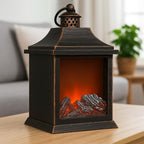 72 Pieces Fireplace Lanterns (Romantic Night Light Fireplace Effect – Cozy Decorative Light – Battery Operated LED Flame Lanterns – Indoor/Outdoor Ambiance Light for Home – Patio – Bedroom – Firewood Glow Lantern)