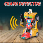 96 Pieces 2 In 1 Transformer Sports Car Transform Automatically From Robot Mode To Sports Car Modes with Light and Music
