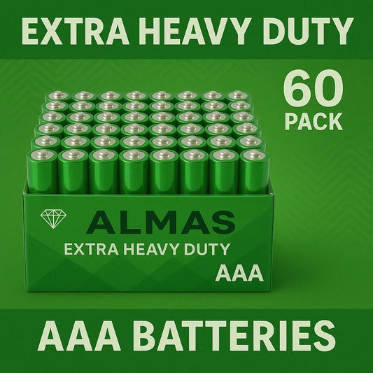 60-Pack AAA Alkaline Batteries for High-Performance Devices, Long-Lasting Power