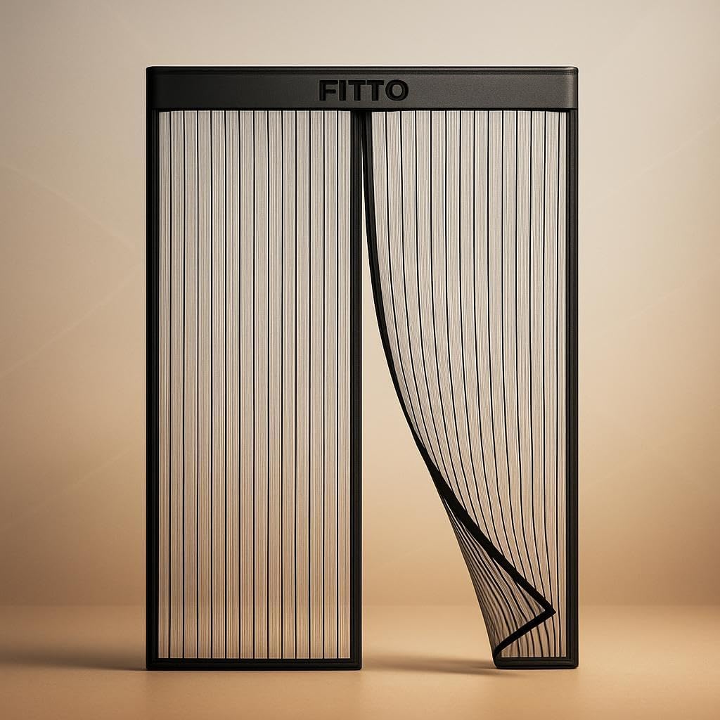 Magic Mesh Hands-Free Retractable Screen Door – Magnetic Closure, Easy Installation, Bug Protection, Fits Most Doors