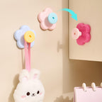 120 Pieces Flower Suction Cup Hooks (Decorative – Pack of 4 Blue Design)