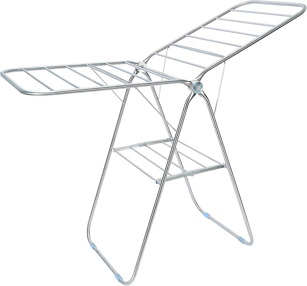 48 Pieces Heavy Duty Stainless Steel Laundry Racks (Vertical Folding Drying Stand – Space Saving & Portable – Ideal for Small Areas – No Assembly Needed – 25 Bars for Versatile Drying – Indoor & Outdoor Use)