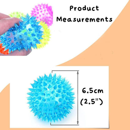 Inflatable Squeeze Toy Bal with Sprinkles Random Colors, Pack Of 3