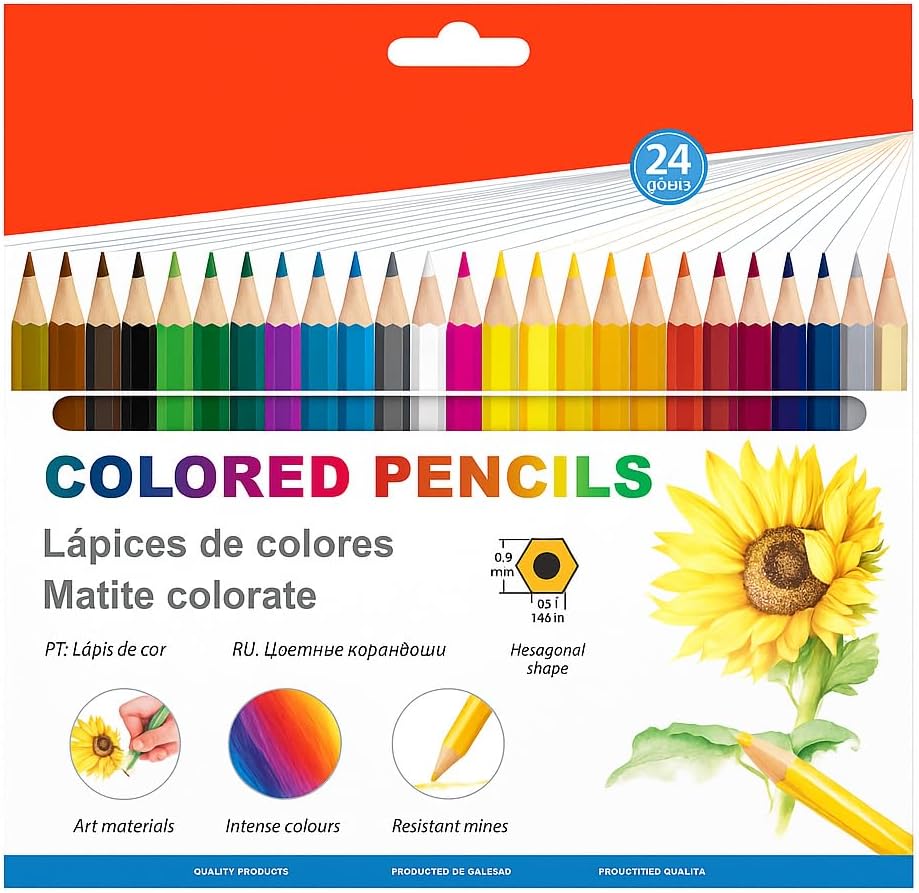 96 Pieces 18 Pieces (2.6mm Color Pencils – 17.5cm – 18 Vibrant Colors)