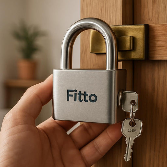 Eternal Circle Heavy-Duty Padlock with Key - Durable Metal Body