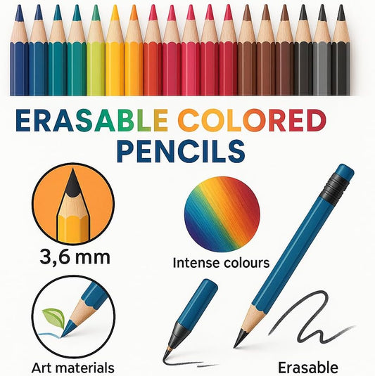 18 Pieces 2.6mm Color Pencils 19cm – 18 Vibrant Colors for Drawing and Art