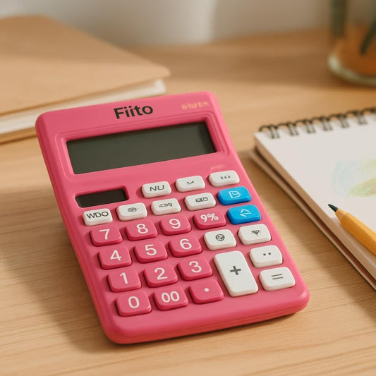Calculator 1 Piece in Pink, 10x13.5cm, Compact and Lightweight