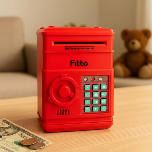 Electronic Real Money Coin Password Protected ATM Machine Saving Box, Assorted Colors