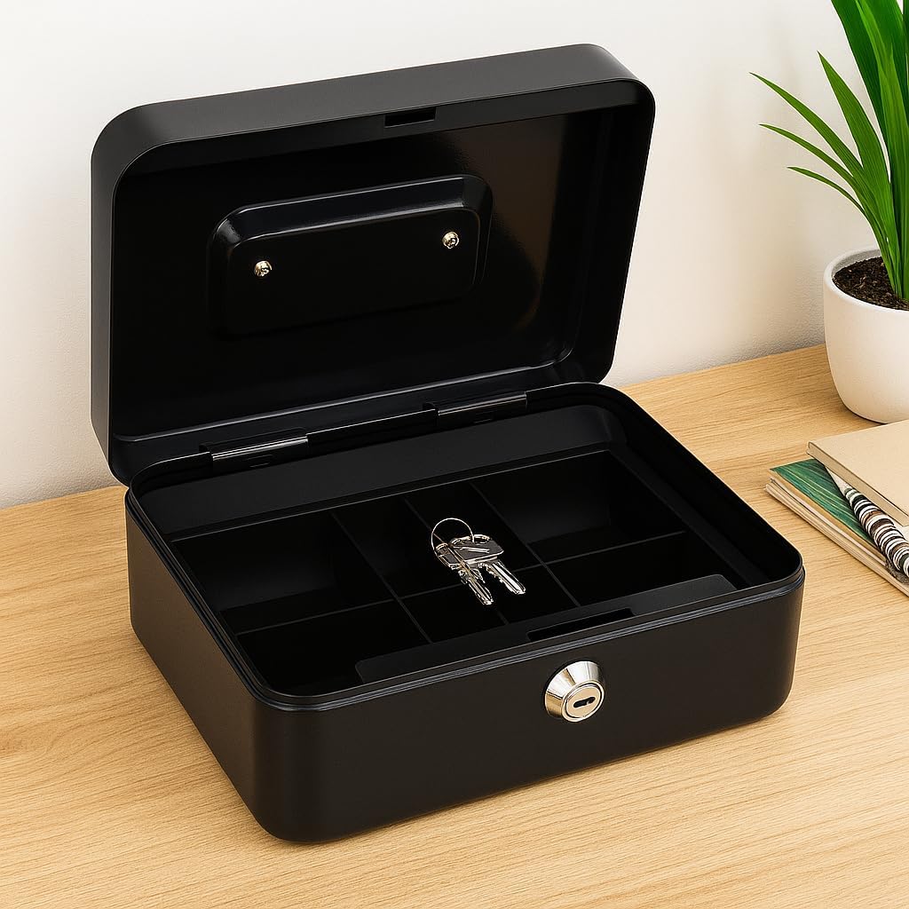 60 Pieces Black Deposit Boxes (20x25cm Secure Storage for Home and Office)