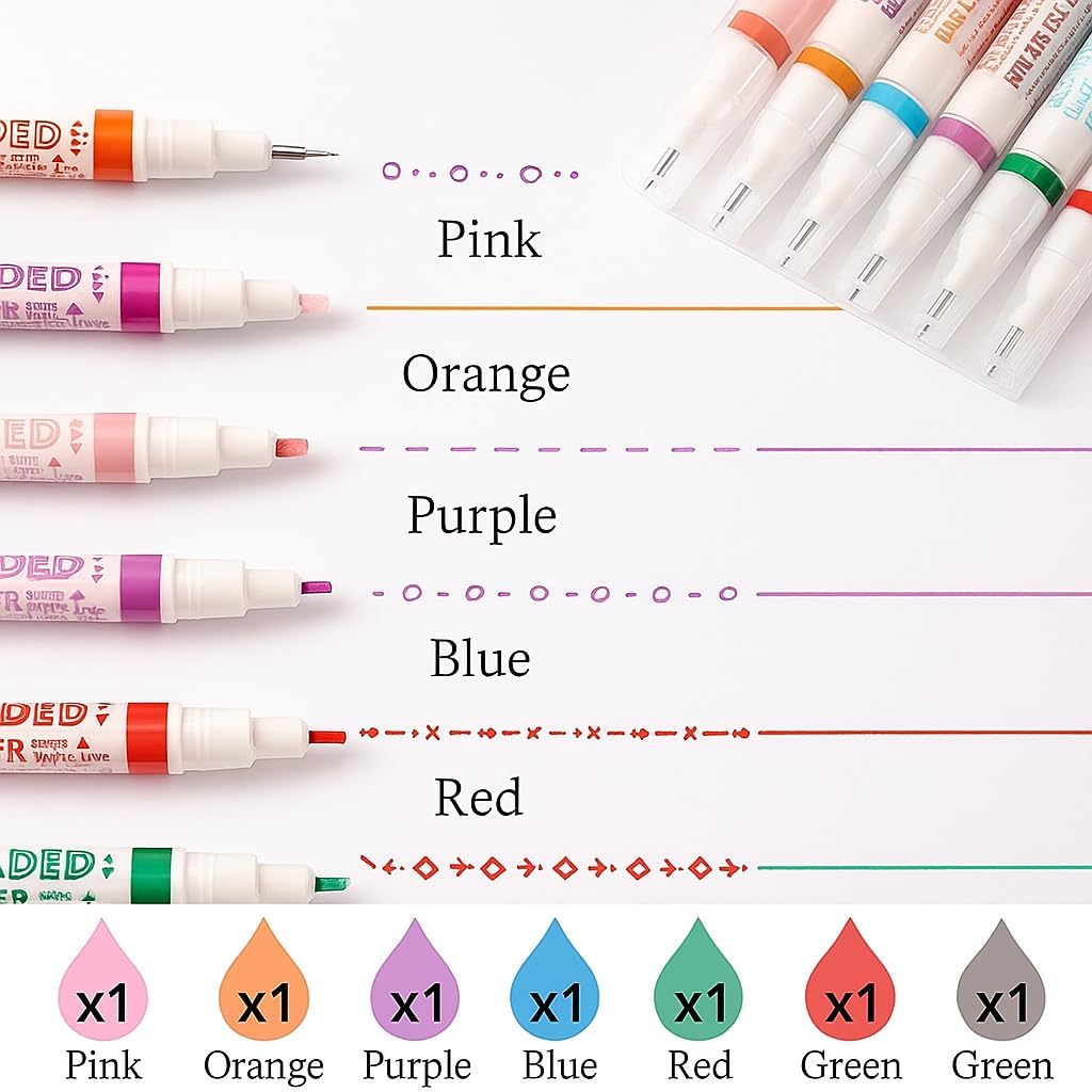 96 Pieces 6 Piece Curved Two Side Highlighters (15.2cm Assorted Colors)