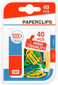 144 Pieces 11 Pieces Plastic Coated Paper Clips (15x50mm Assorted Colors)