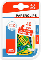 144 Pieces 11 Pieces Plastic Coated Paper Clips (15x50mm Assorted Colors)