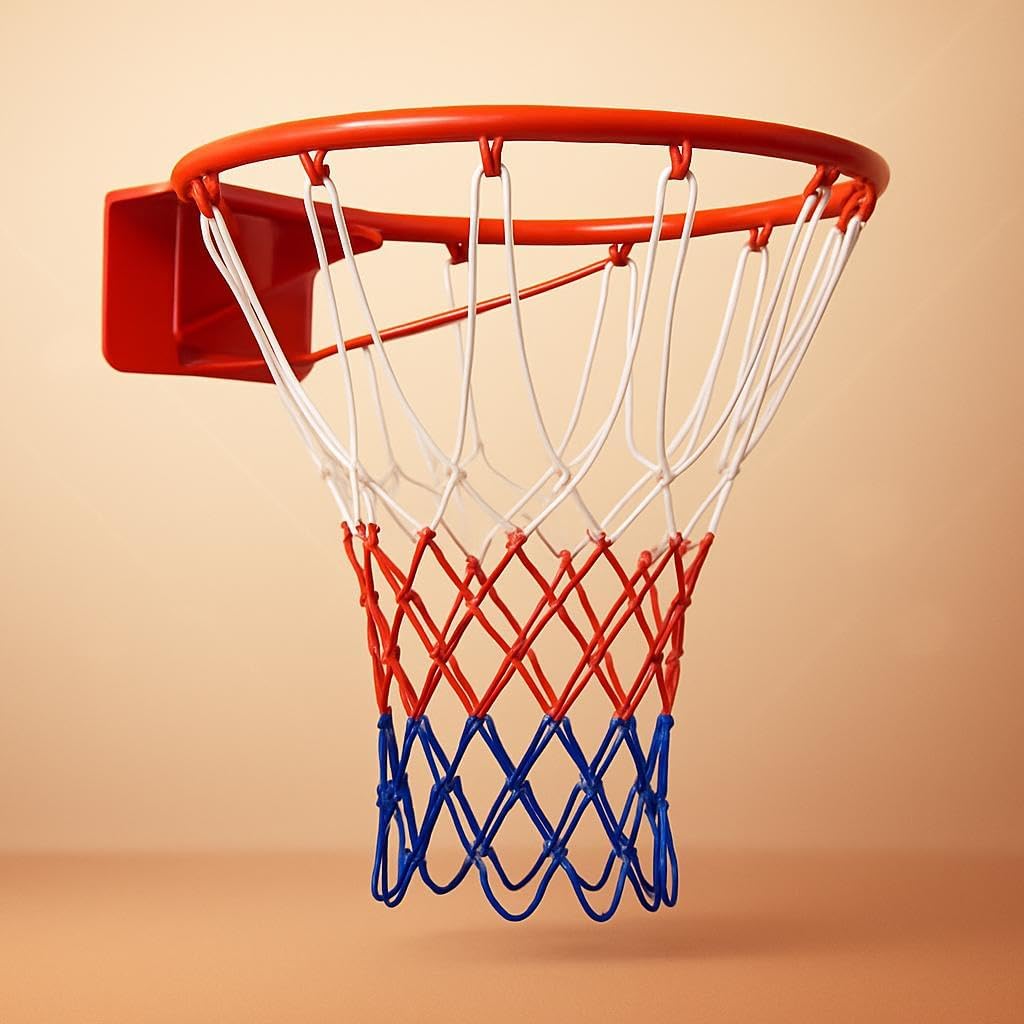 Basketball Ring Steel Hoop with Net – Indoor Outdoor Adjustable Height Backboard for Home, School, Recreation, Kids Adults