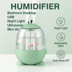 60 Pieces Humidifiers (Bedroom Desktop – USB – Night Light – Ultrasonic Mini Air – Adjustable Mist – Auto Shut-off – Green)