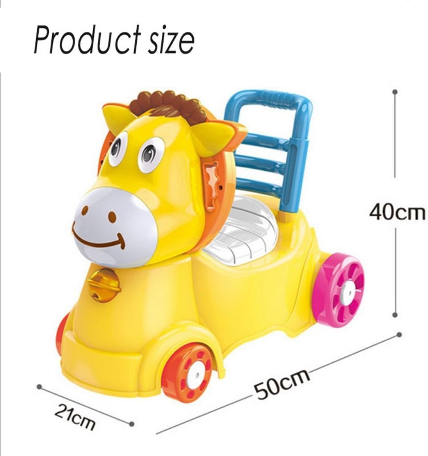 48 Pieces 2 In 1 Toddler Ride On Cars (Horse Design with Built-In Potty Lights and Music)