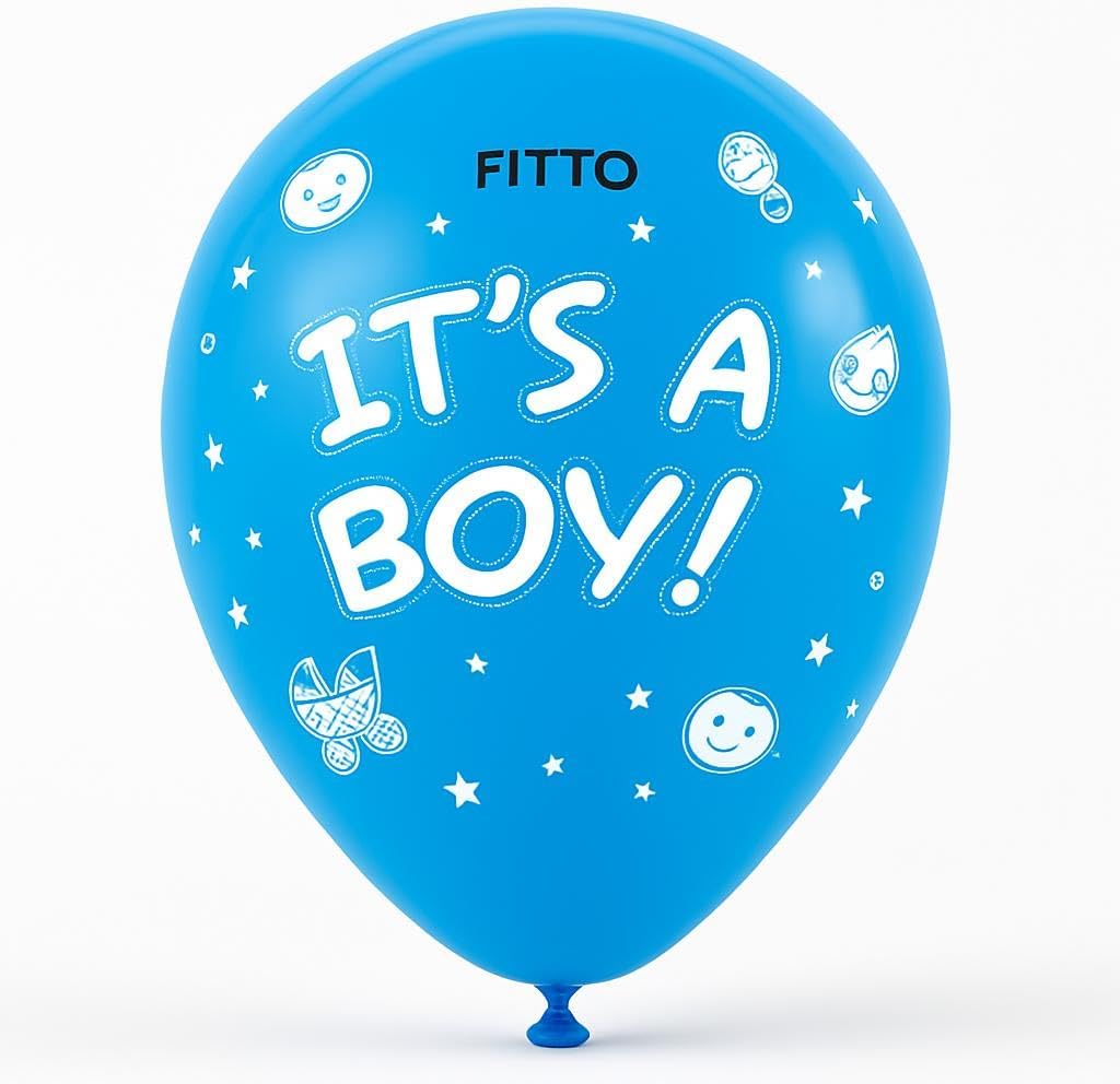 It's a Boy Balloons 12 Inch 12 Pcs Per Card - Boys Party Decor