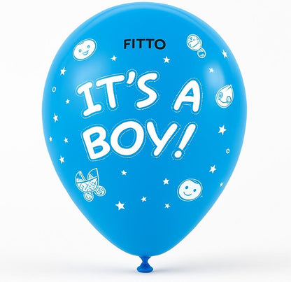 It's a Boy Balloons 12 Inch 12 Pcs Per Card - Boys Party Decor