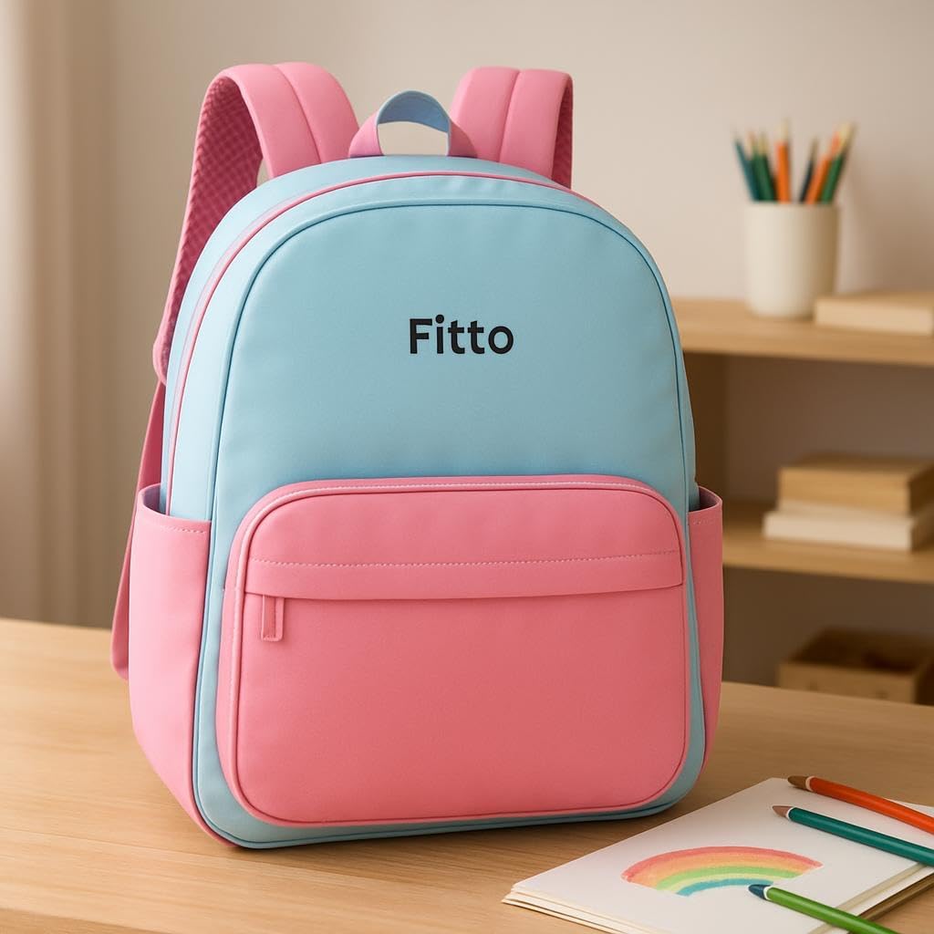 72 Pieces School Bags (45x32cm – Kids Pink and Blue Backpack)