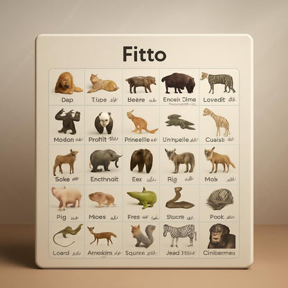 Wild Animal Poster Arabic Wall Art, Safari Zoo Decor