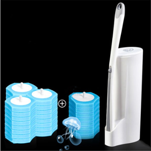 Eco-Friendly Toilet Brush with Holder & Cleaning Tablets