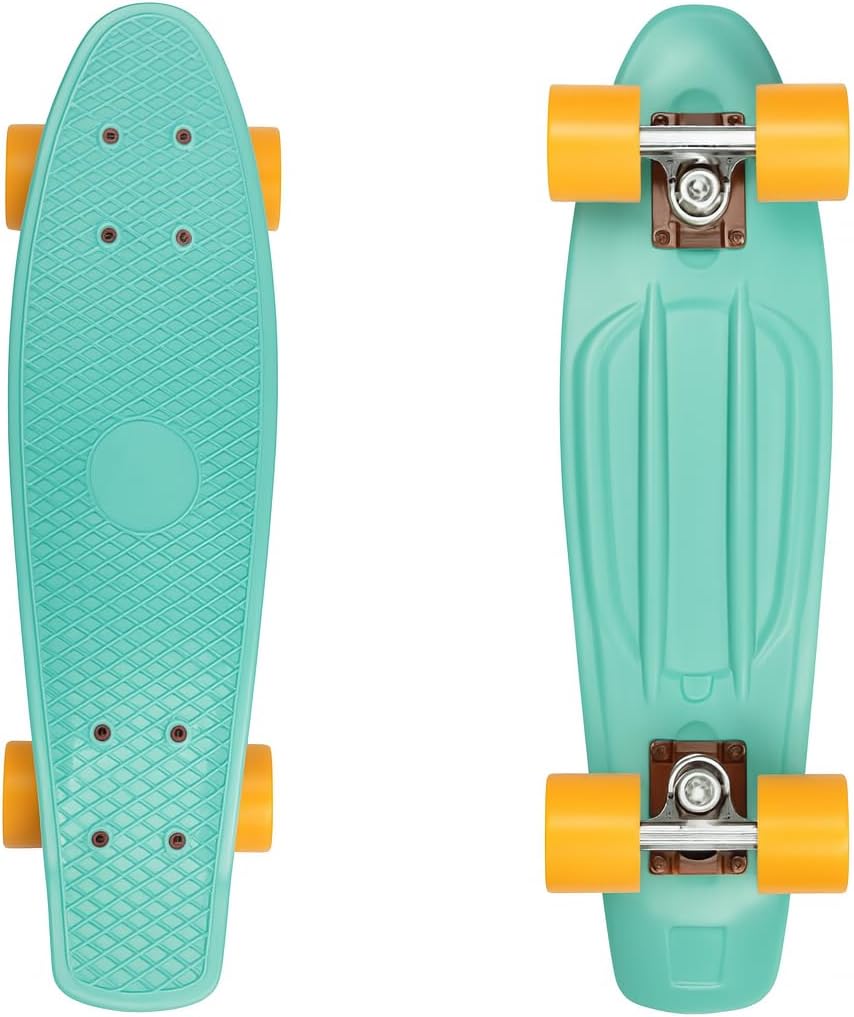 96 Pieces Mini Cruiser Skateboards with Wheels for Kids (Teens – Youths – colourful theme- Portable – Fun Skateboard 41x12cm)