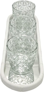 96 Pieces Artistic Glass Decorative Sculptures (39x12x10cm Unique Home Accent)