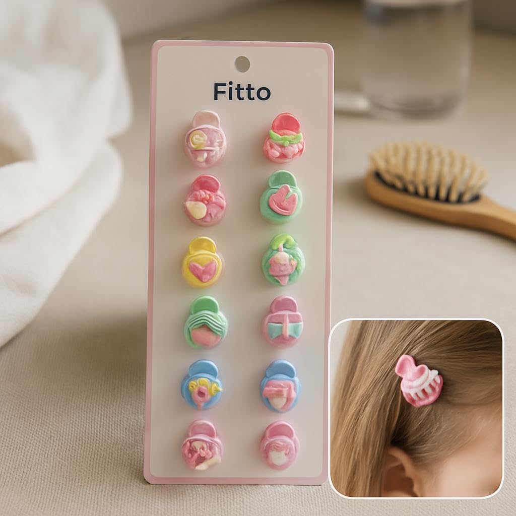 96 Pieces Mini Plastic Hair Clips (Pack of 14 – Assorted Colors for Everyday Use)