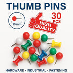 144 Pieces 30 Pieces Steel Thumb Pins Assorted Colors (Hardware – Industrial – Fastening)