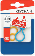144 Pieces Key Chain 6 Piece Sets (Mixed Colors – Durable Metal Key Rings for Home – Office – Car – and Accessories)