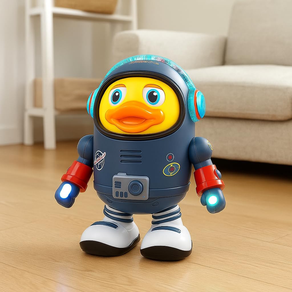96 Pieces Space Ducks (Electric Toys with Lights and Sounds – Moving Walking Dancing Toys for Toddlers)