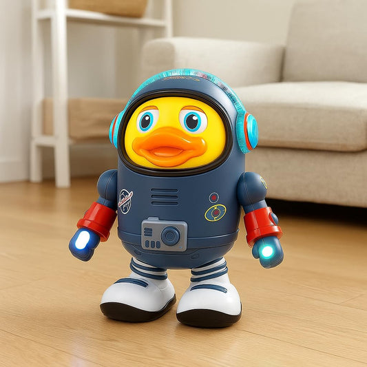 Space Duck, Electric Toys with Lights and Sounds, Moving Walking Dancing Toys for Toddlers