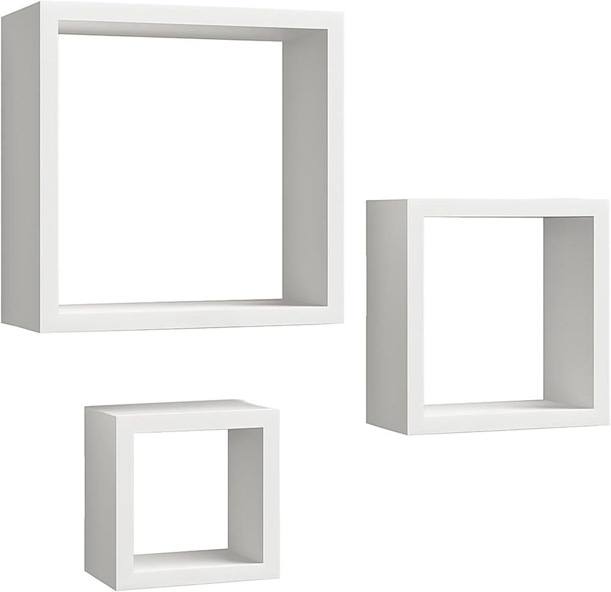 48 Pieces Wall Shelves Cube 3Pcs Sets (White for Home and Office Storage)