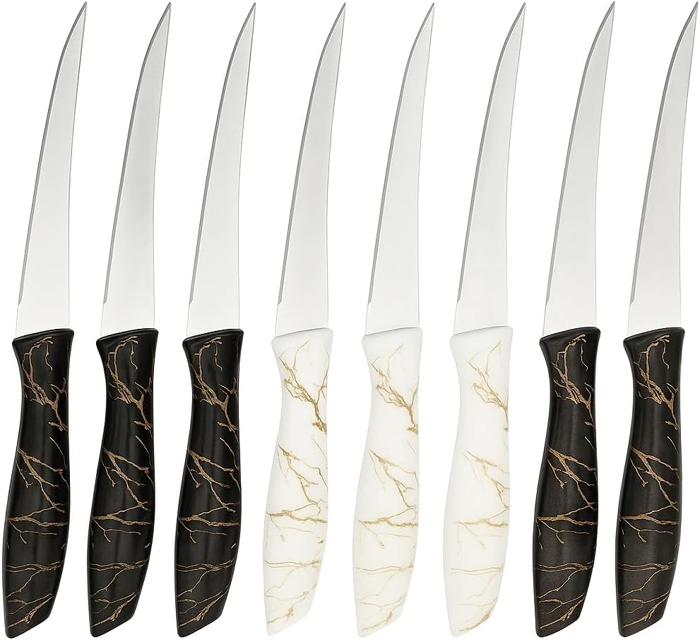 12-Piece Stainless Steel Fruit Knife Set – Sharp Blades with Comfortable Plastic Handle for Effortless Cutting, Dicing, Slicing, and Chopping