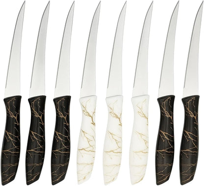 12-Piece Stainless Steel Fruit Knife Set – Sharp Blades with Comfortable Plastic Handle for Effortless Cutting, Dicing, Slicing, and Chopping