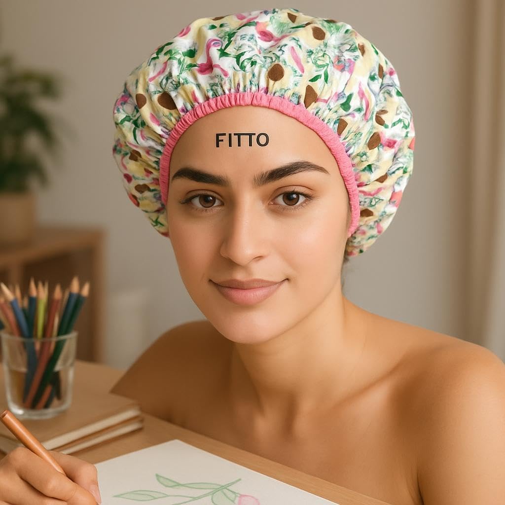 12 PC Set Elastic Waterproof Shower Caps – Plastic Bathing Hair Caps for Ladies, Salon, and Spa Use (Random Colors)