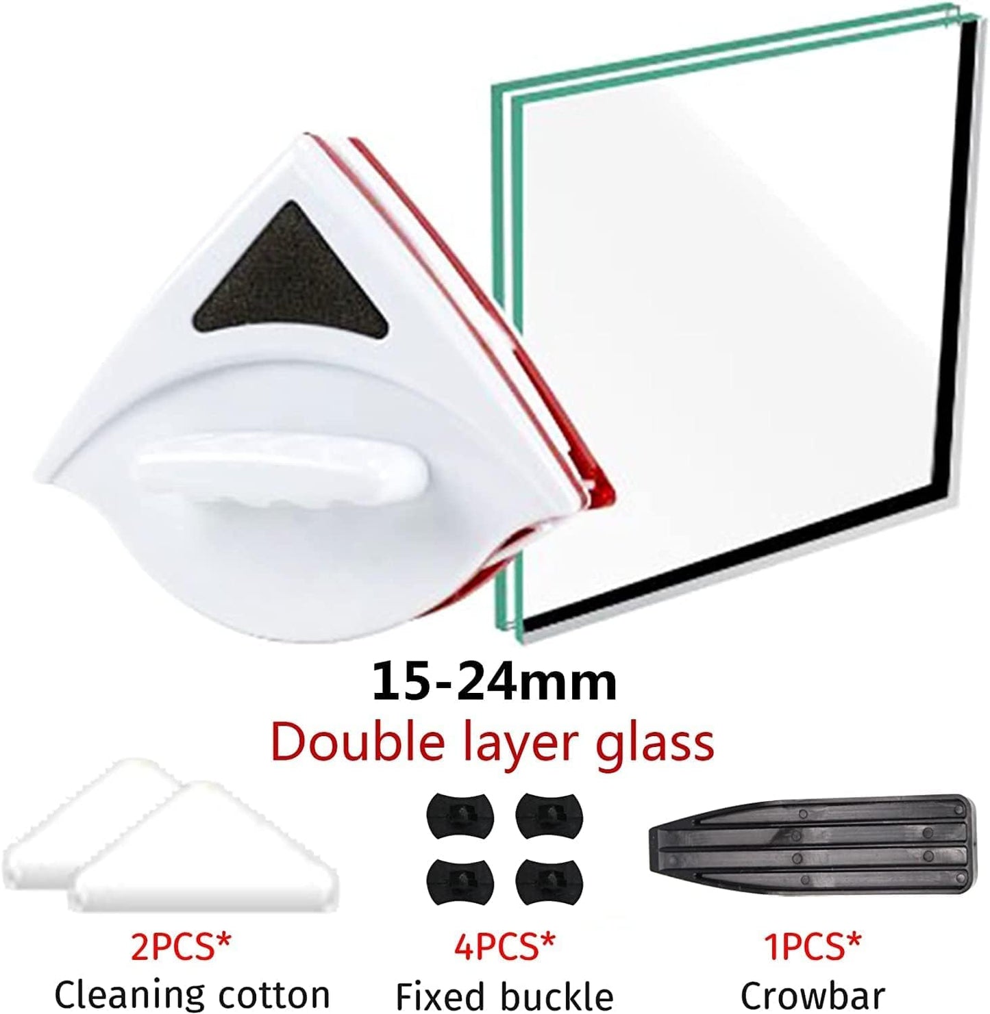 Essentials Double Face Glass Clean, Strong Magnet Glass Cleaner